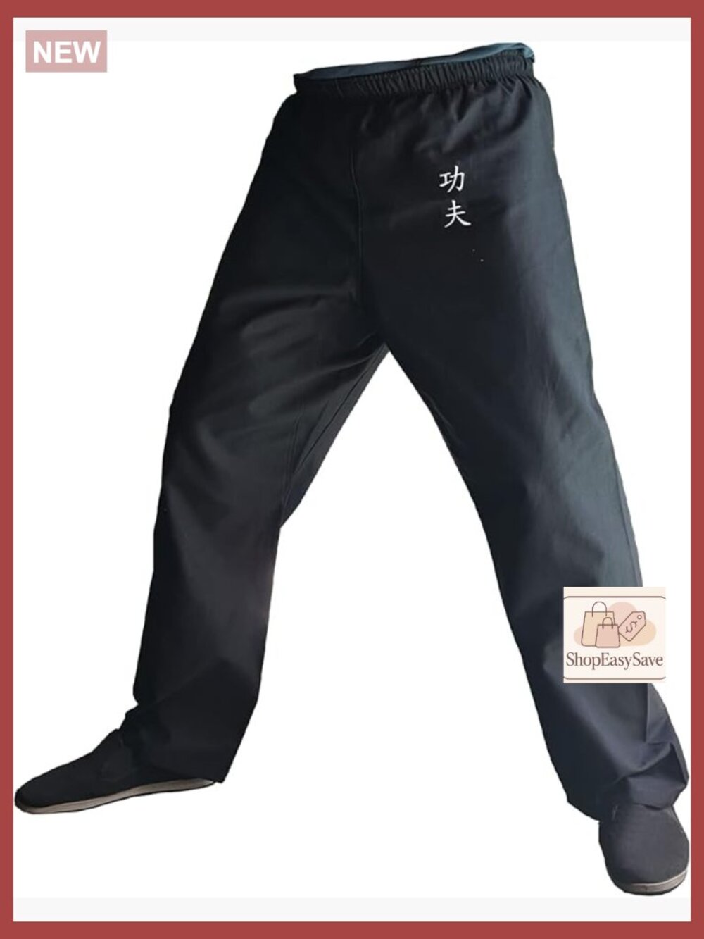 Martial Arts Track Pants Cotton Wide Leg High Rise Athletic Active Wear